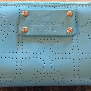 Kate Spade Tiffany blue wristlet - wallet.